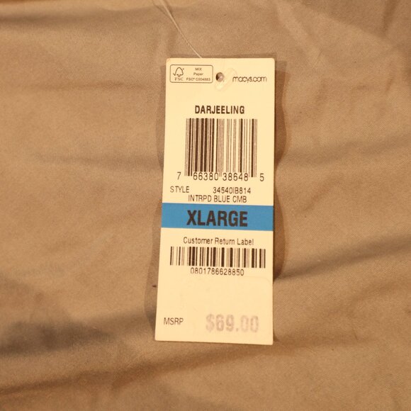 Charter Club Sheer Boho Tunic Top – Navy/Tan – Gold Clasp – Size XL - Picture 9 of 9